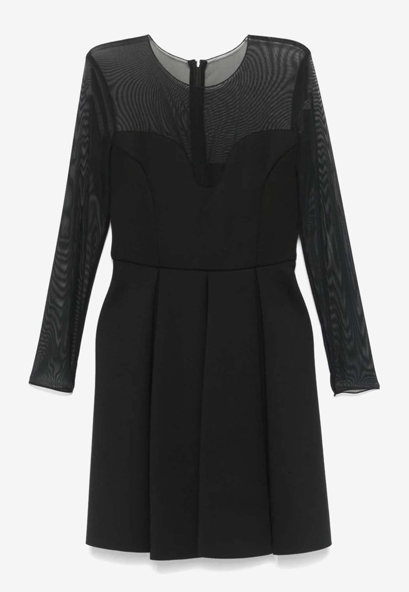 Calais Paneled Sheer Mini Dress