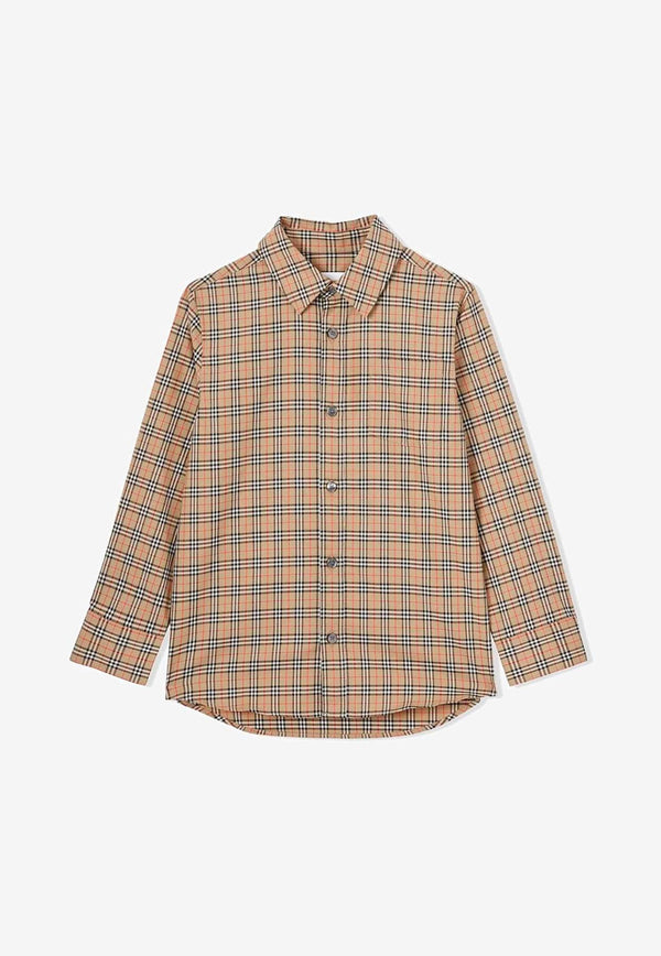 Boys Check Pattern Shirt