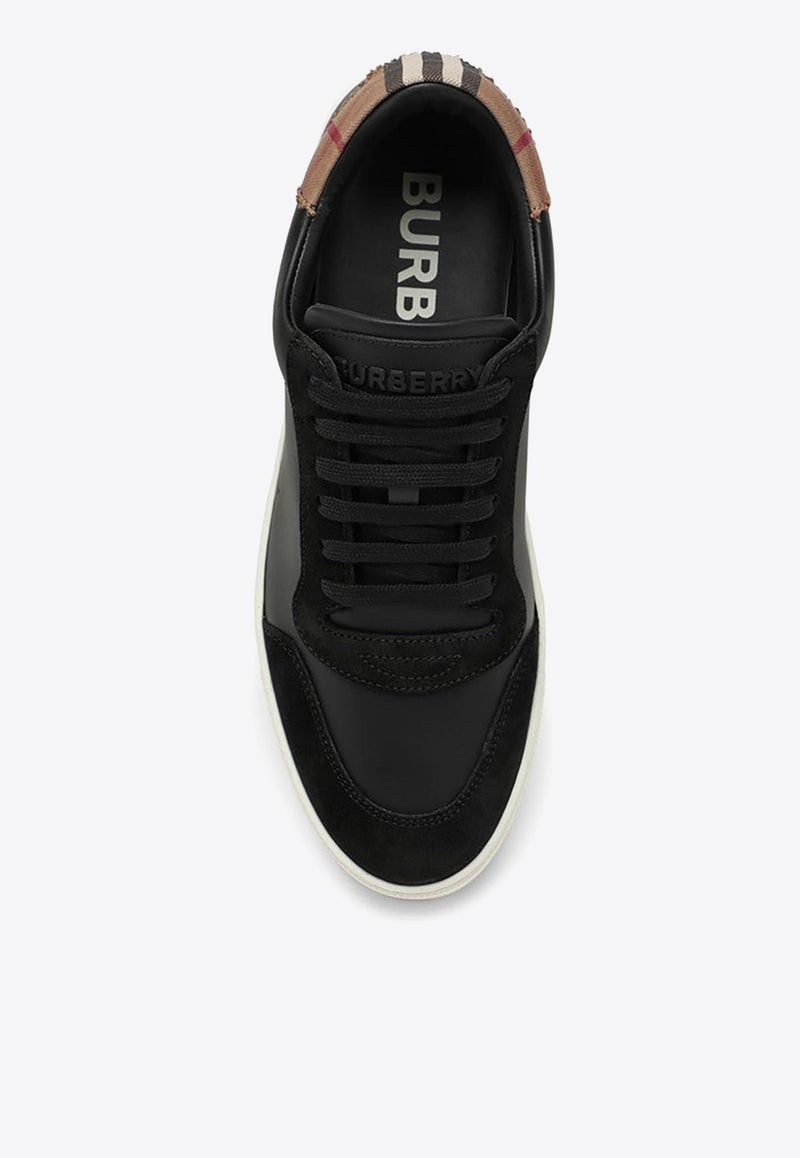 Leather Paneled Low-Top Sneakers