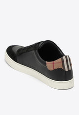 Leather Paneled Low-Top Sneakers