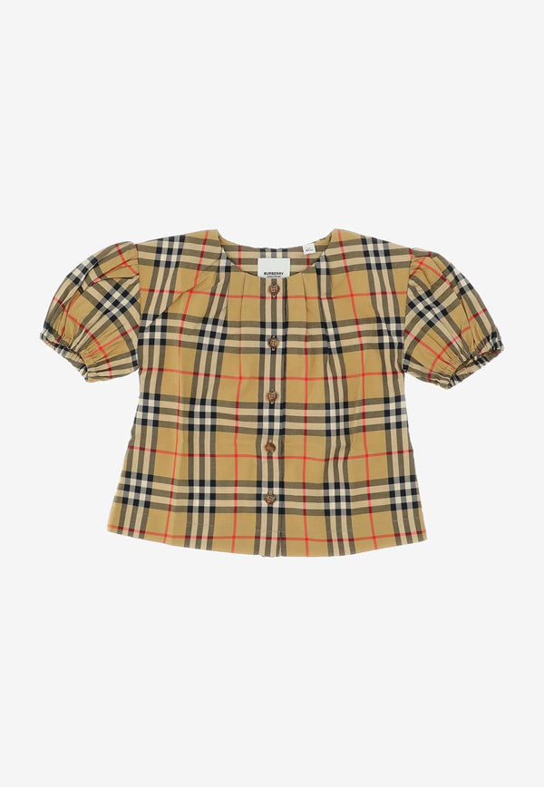Girls Checked Blouse