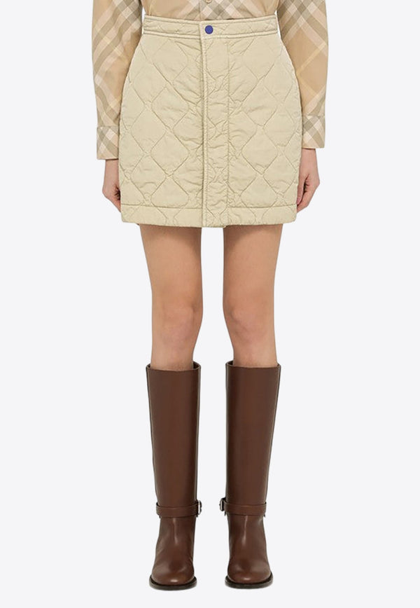 A-line Quilted Mini Skirt