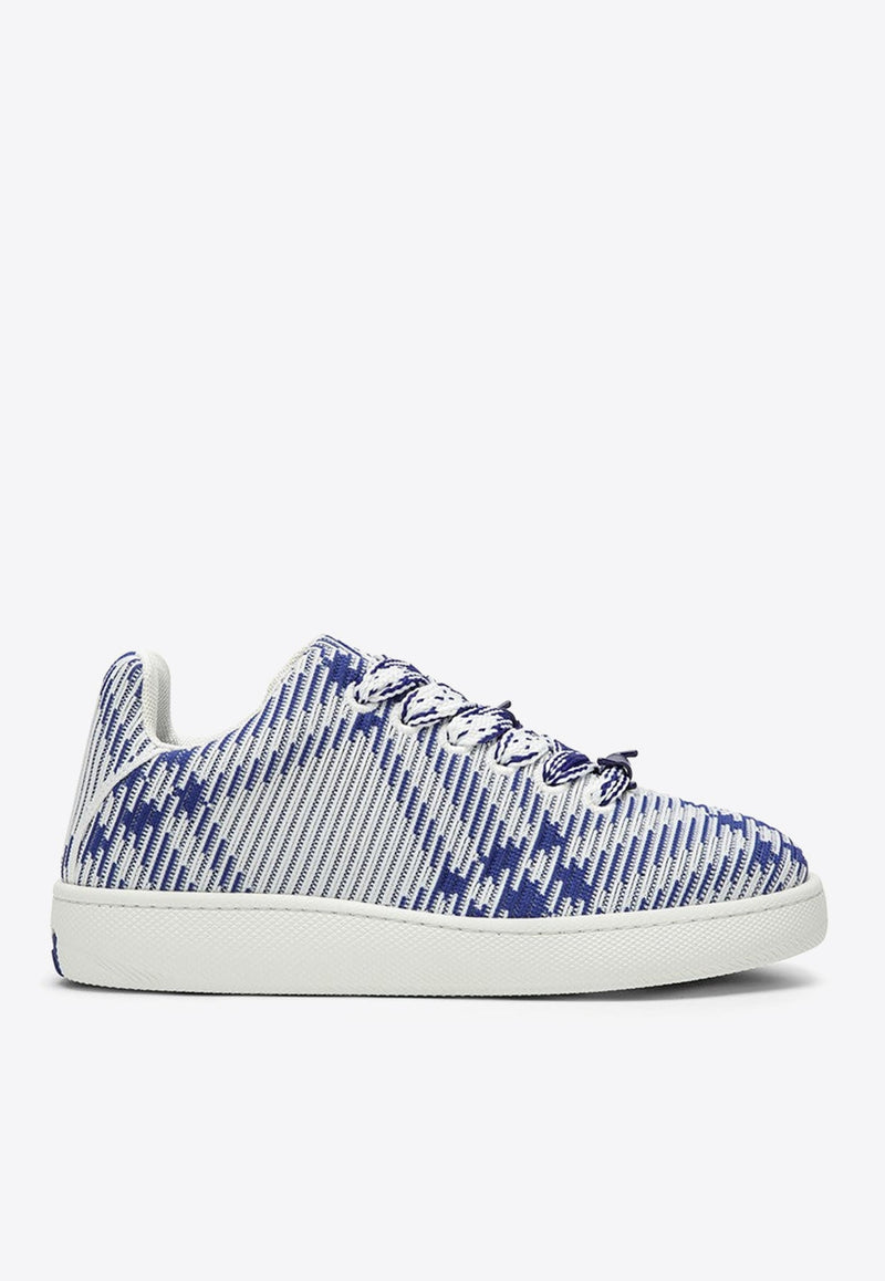 Check-Patterned Low-Top Sneakers