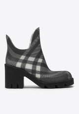 65 Checked Platform Ankle Boots