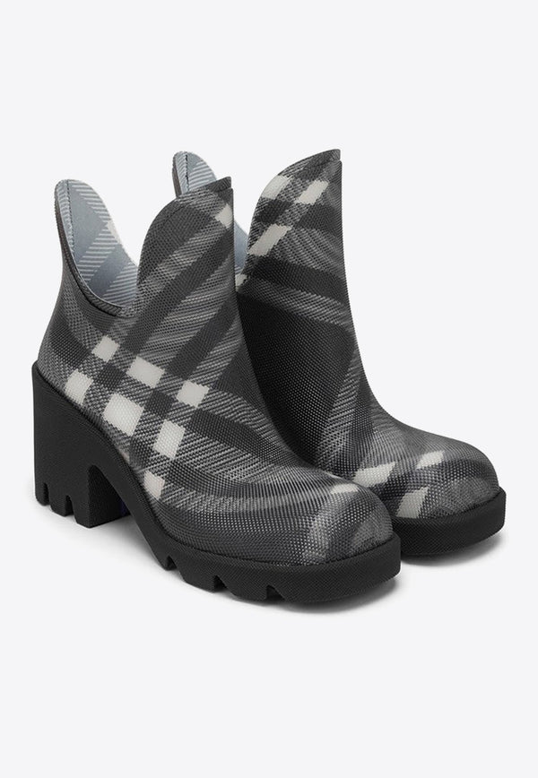 65 Checked Platform Ankle Boots