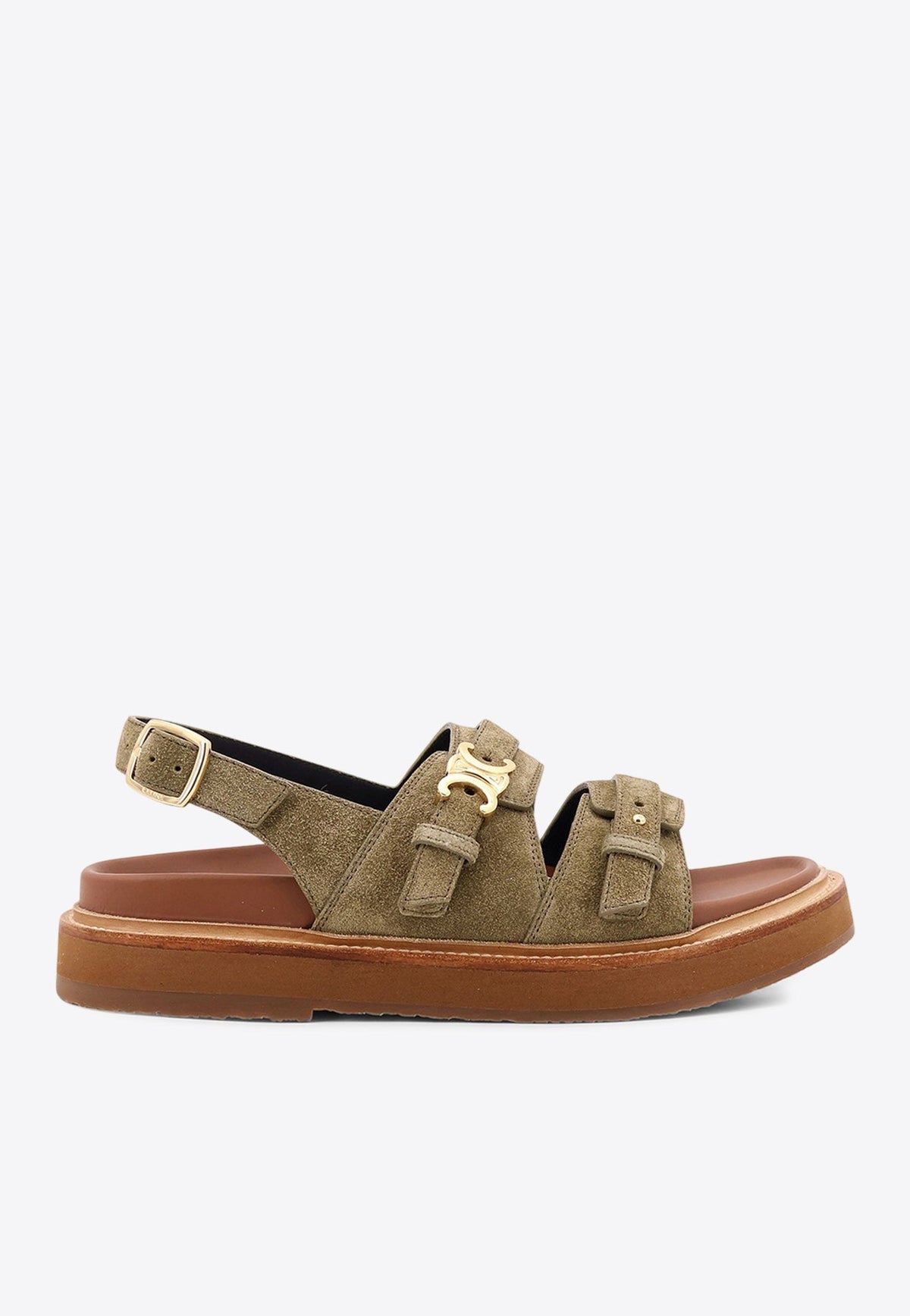 【CELINE】直営/正規店 TIPPI TRIOMPHE VEGETAL TANNING 2色 CELINE - TIPPI SLIDE IN CALFSKIN - VEGETAL TANNING - DARK