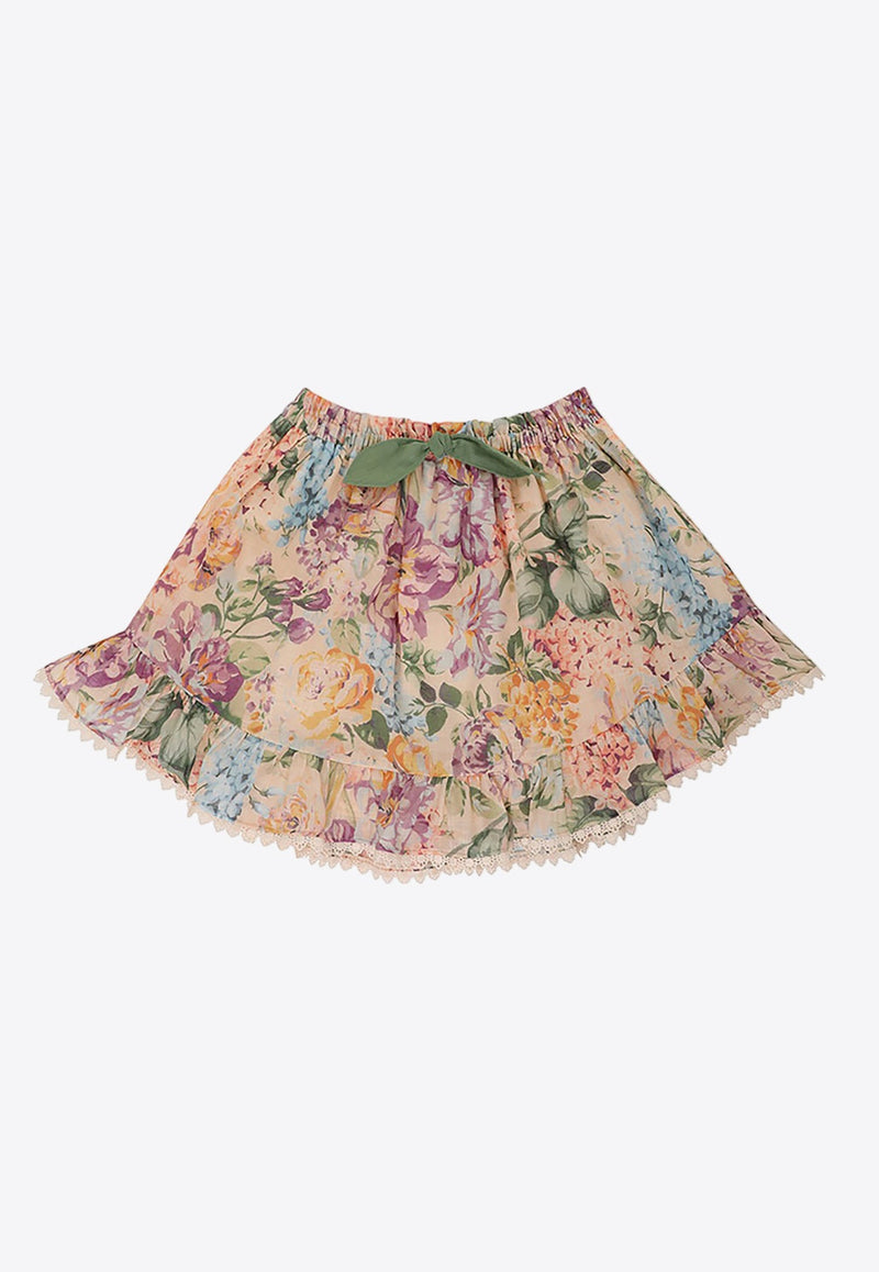 Girls Halliday Floral Flip Skirt