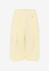 Harmony Pleated Knee-Length Shorts