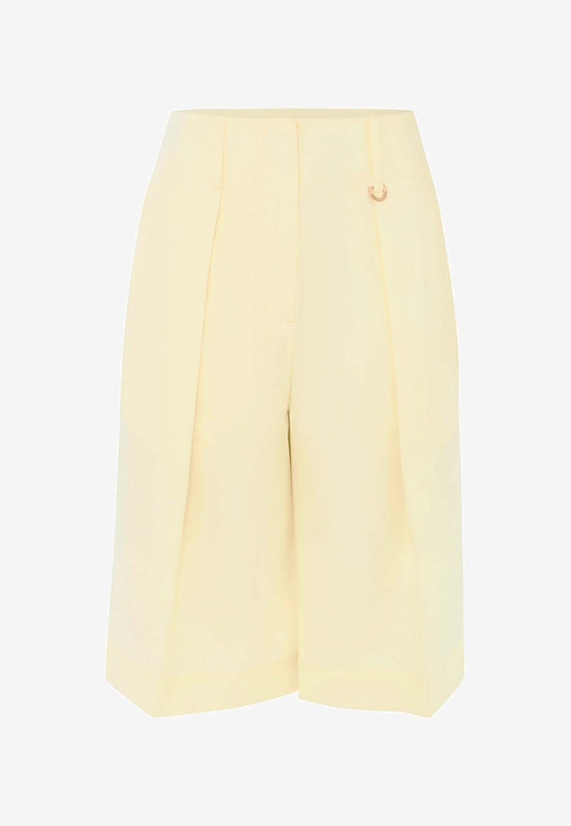 Harmony Pleated Knee-Length Shorts