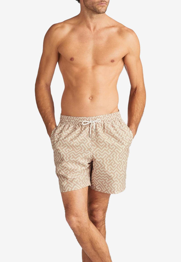 Tropez Geometric Print Swim Shorts