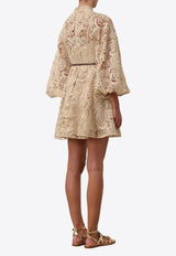 Waverly Lace Belted Mini Dress