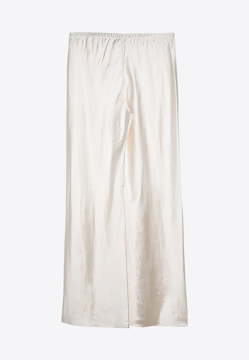 Harmony Bias Satin Wide-Leg Pants