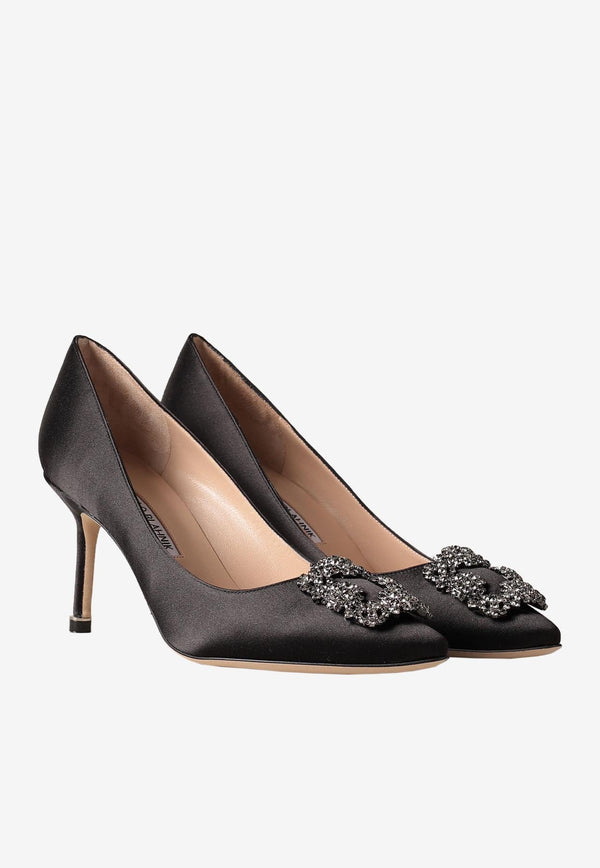 Hangisi 70 Satin Pumps with FMC Crystal Buckle