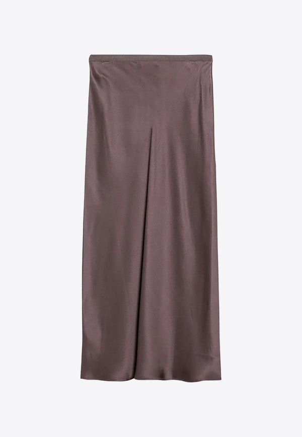 Silk Midi Skirt