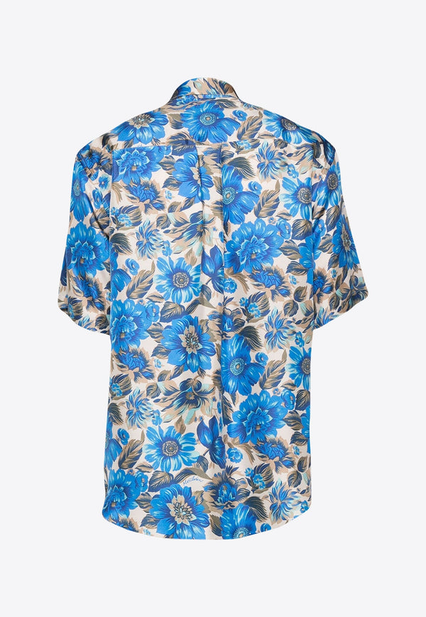 Floral Print Silk Shirt