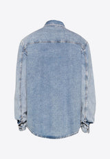 Logo Long-Sleeved Denim Shirt