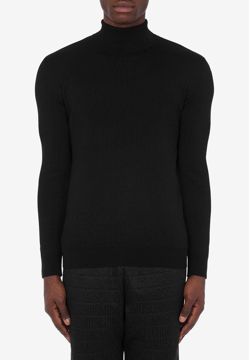 Jacquard Knit Turtleneck Sweater