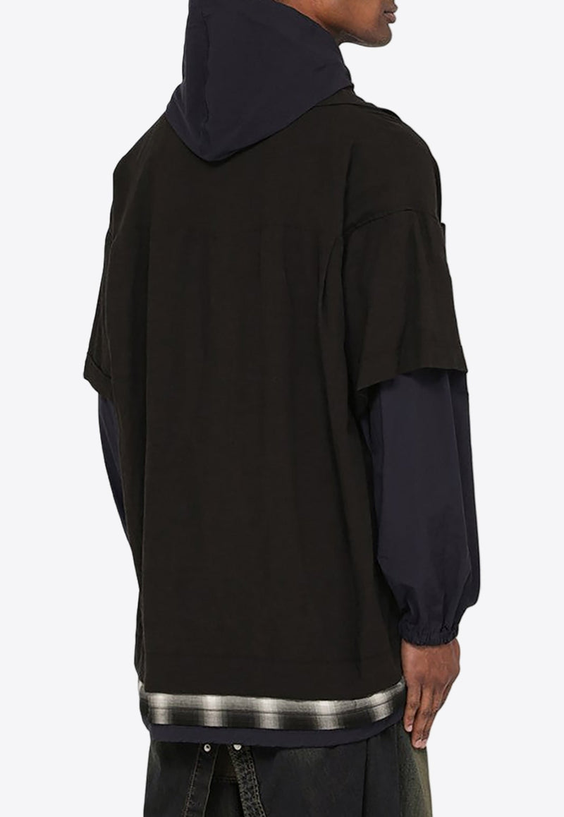 Three-Layer Hooded Shirt