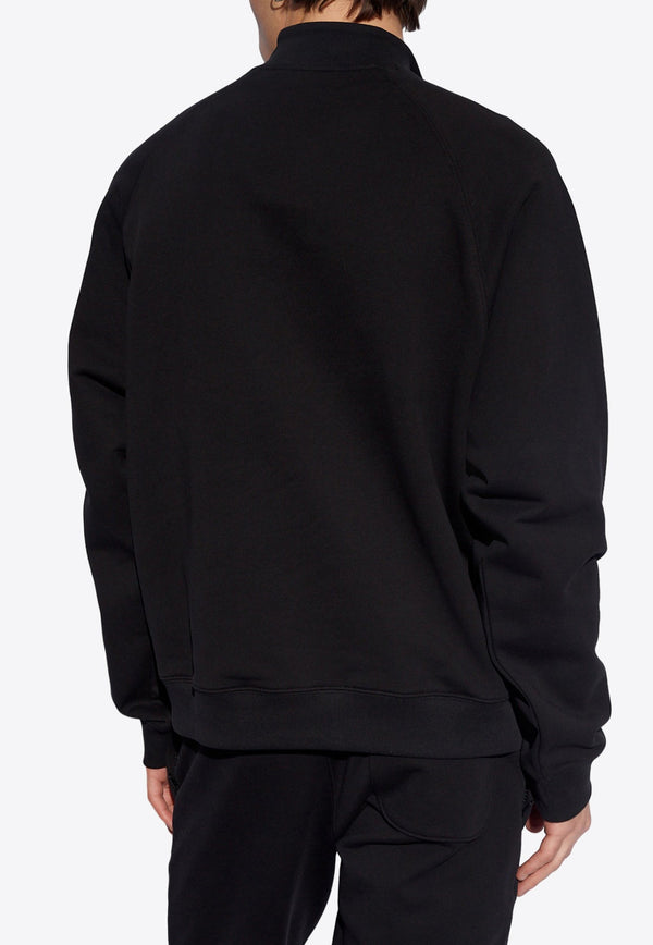 Half-Zip High-Collar Sweatshirt