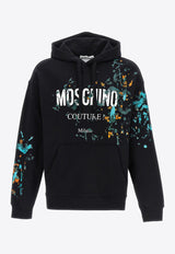 Paint-Splatter Logo Hooded Sweatshirt