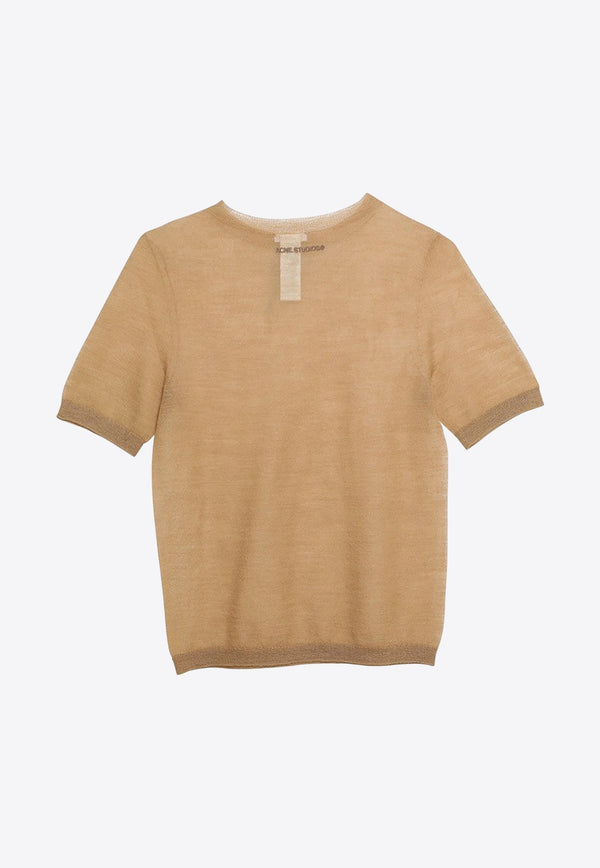 Sheer Knit Wool-Blend T-shirt