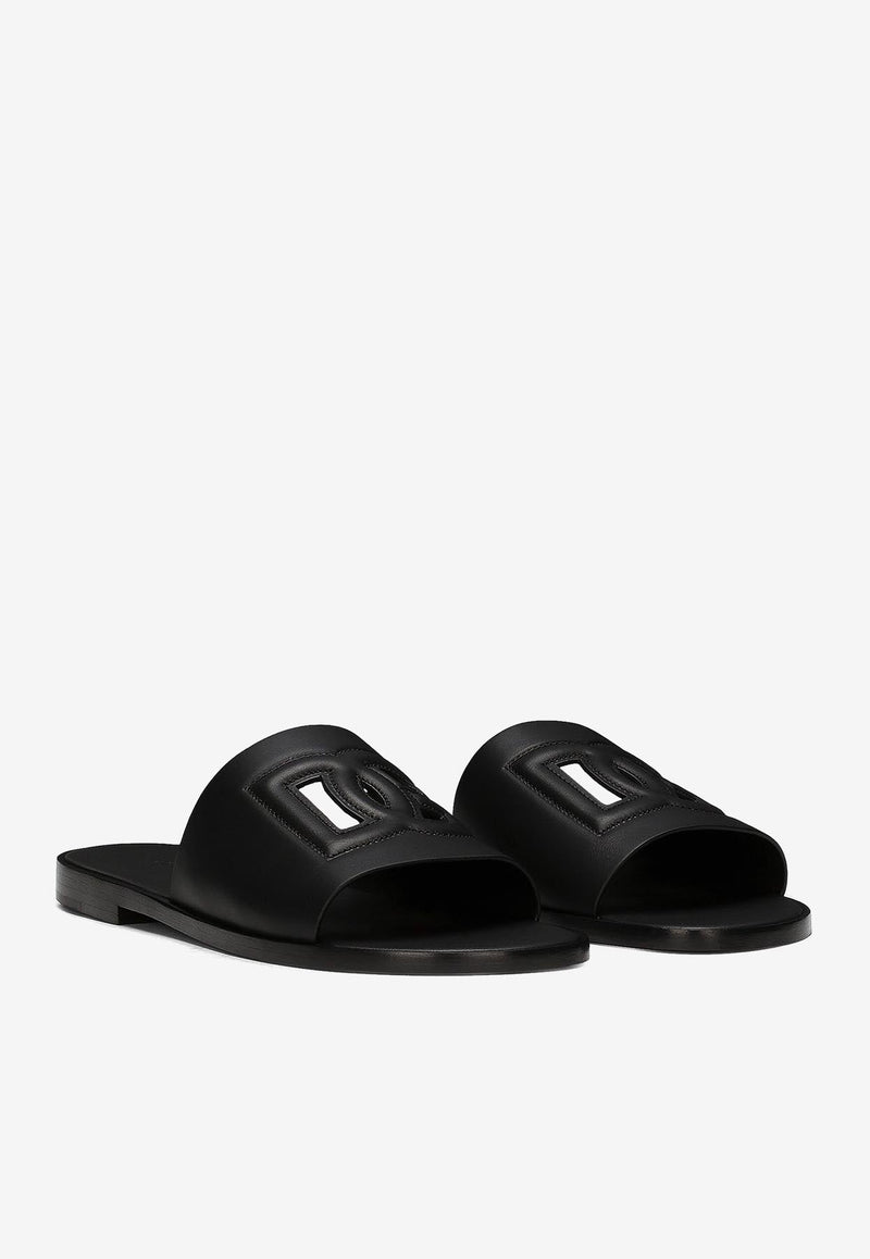 Logo Calfskin Slides