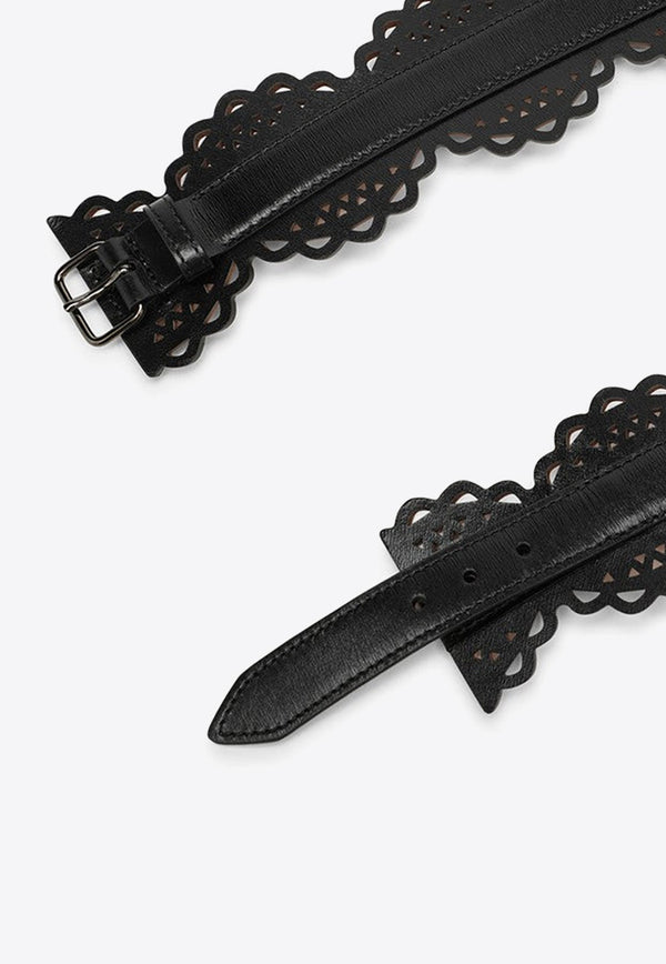 Laser Cut Leather Belt