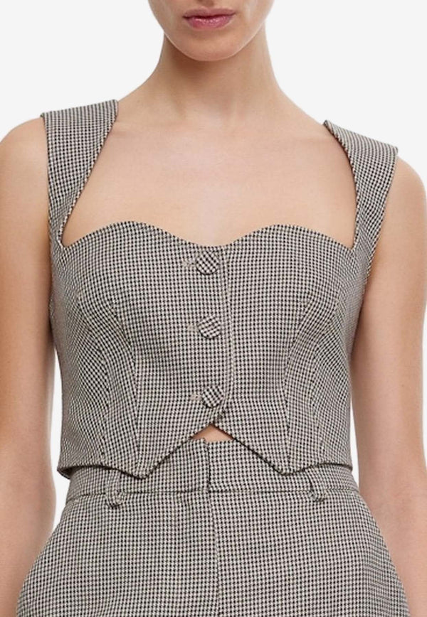 Barcroft Houndstooth Cropped Top