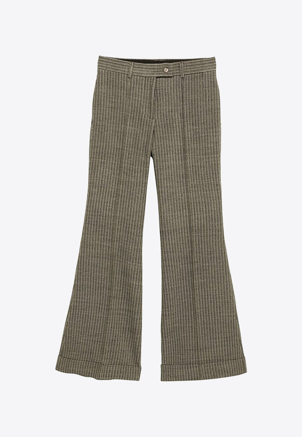 Wide-Leg Pleated Wool Pants