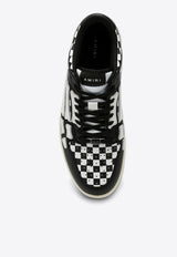 Skel Checkerboard Leather Sneakers