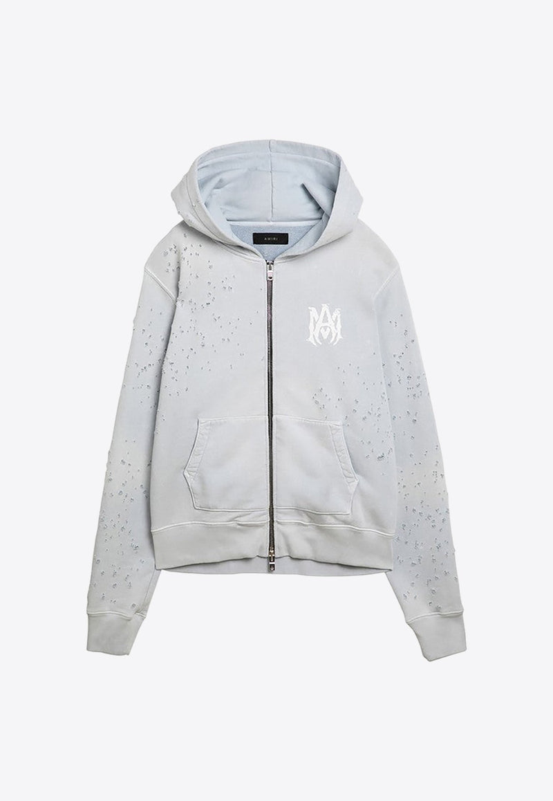 Logo Print Zip-Up Sweatshirt