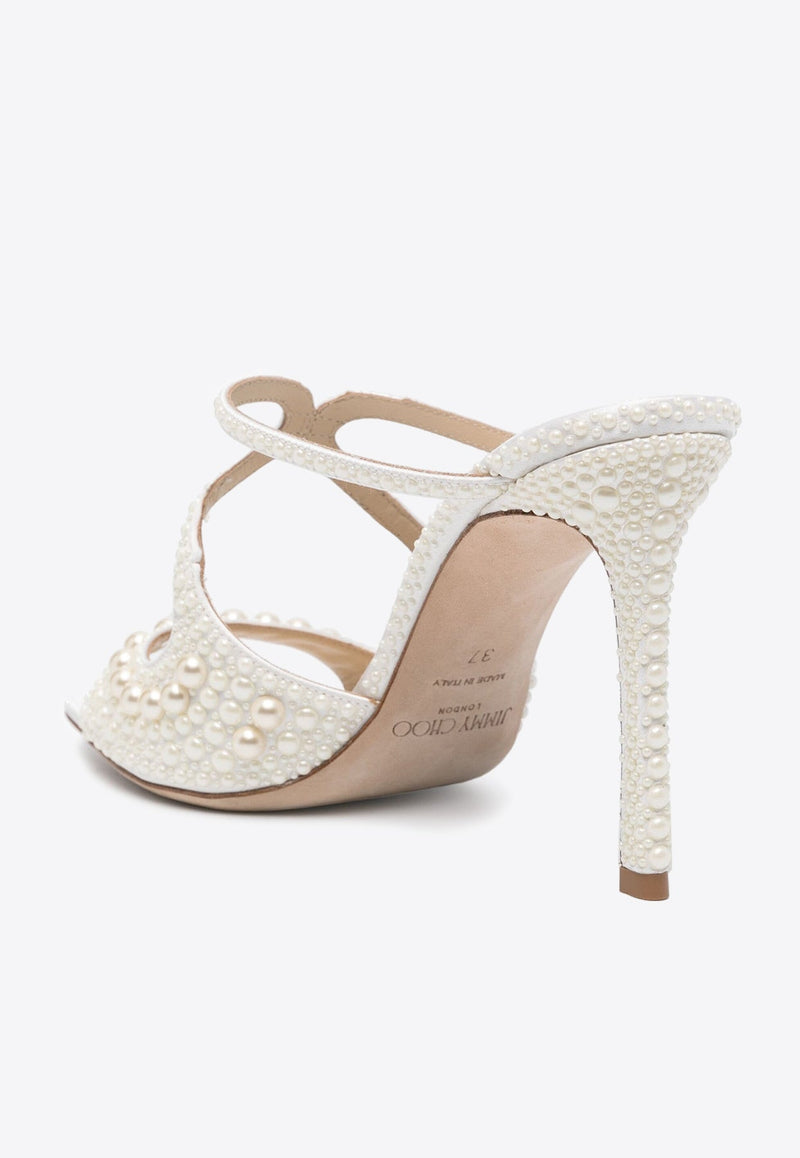 Anise 95 Pearl Embellished Mules