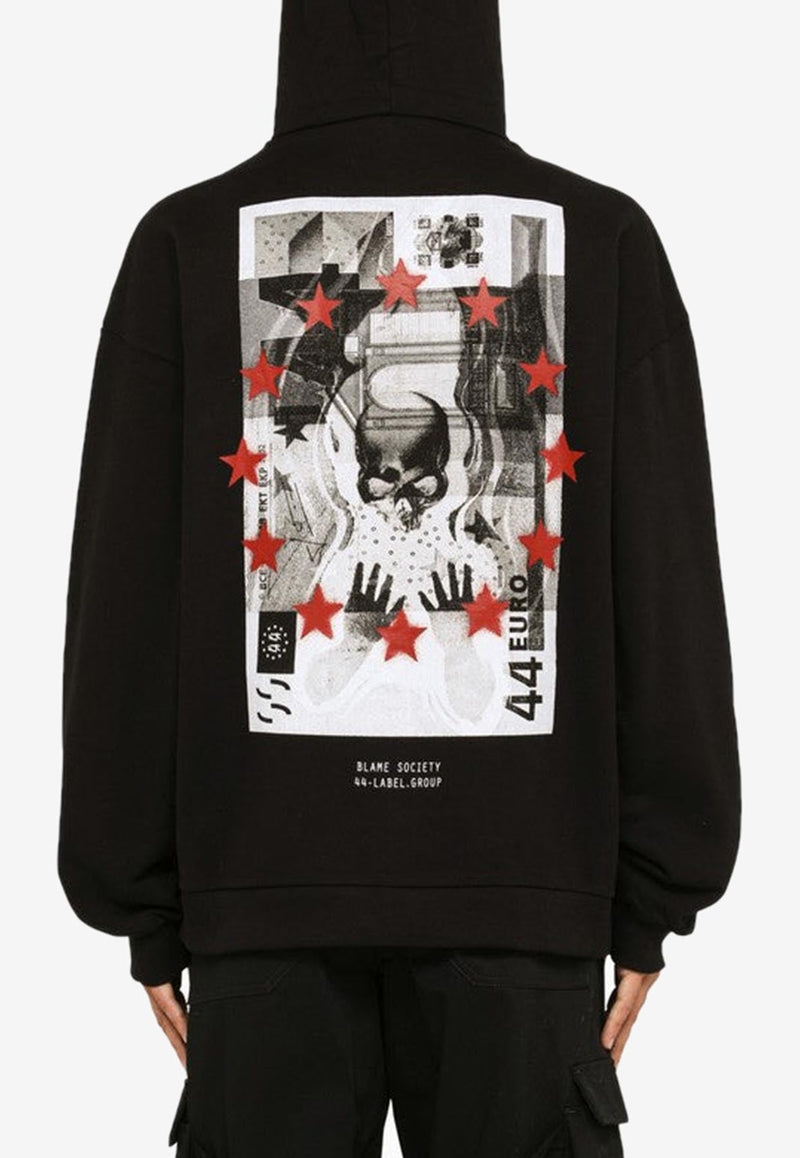 Printed Zip-Up Fleece Sweatshirt