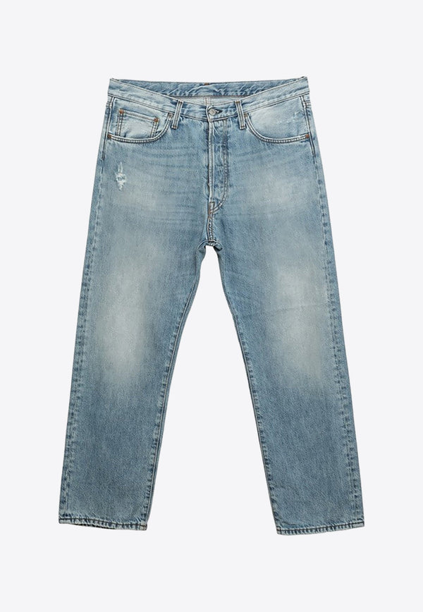 Logo Patch Straight-Leg Jeans