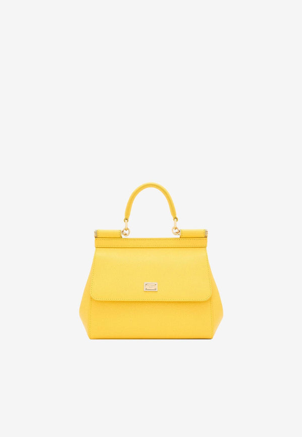 Medium Sicily Top Handle Bag in Dauphine Leather