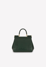 Medium Sicily Top Handle Bag in Dauphine Leather