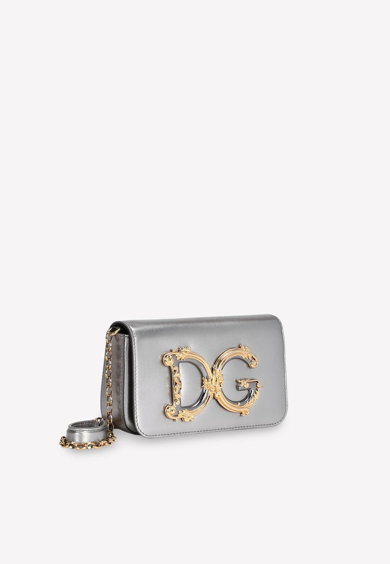 DG Girls Nappa Mordore Leather Chain Clutch