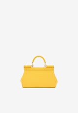 Small Sicily Top Handle Bag in Dauphine Leather