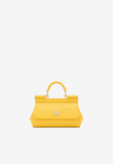 Small Sicily Top Handle Bag in Dauphine Leather