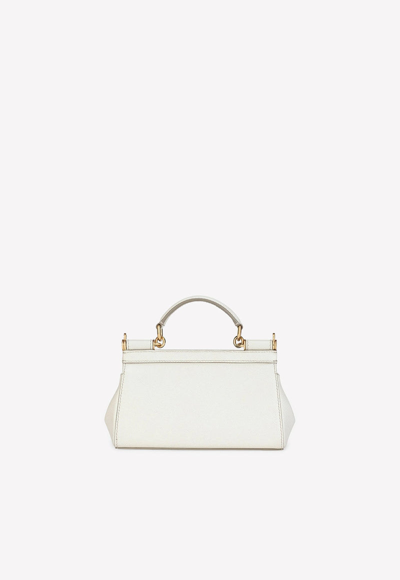 Small Sicily Top Handle Bag in Dauphine Leather