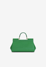 Elongated Sicily Top Handle Bag in Dauphine Calf Leather