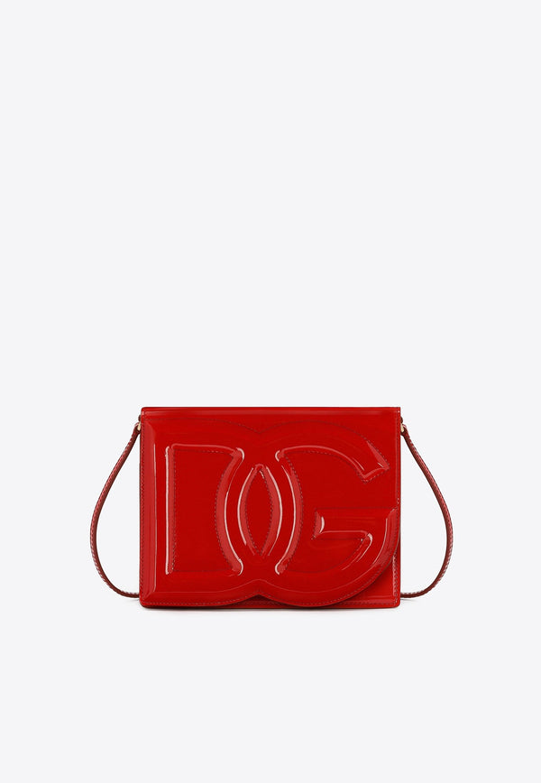 DG Logo Patent Leather Crossbody Bag