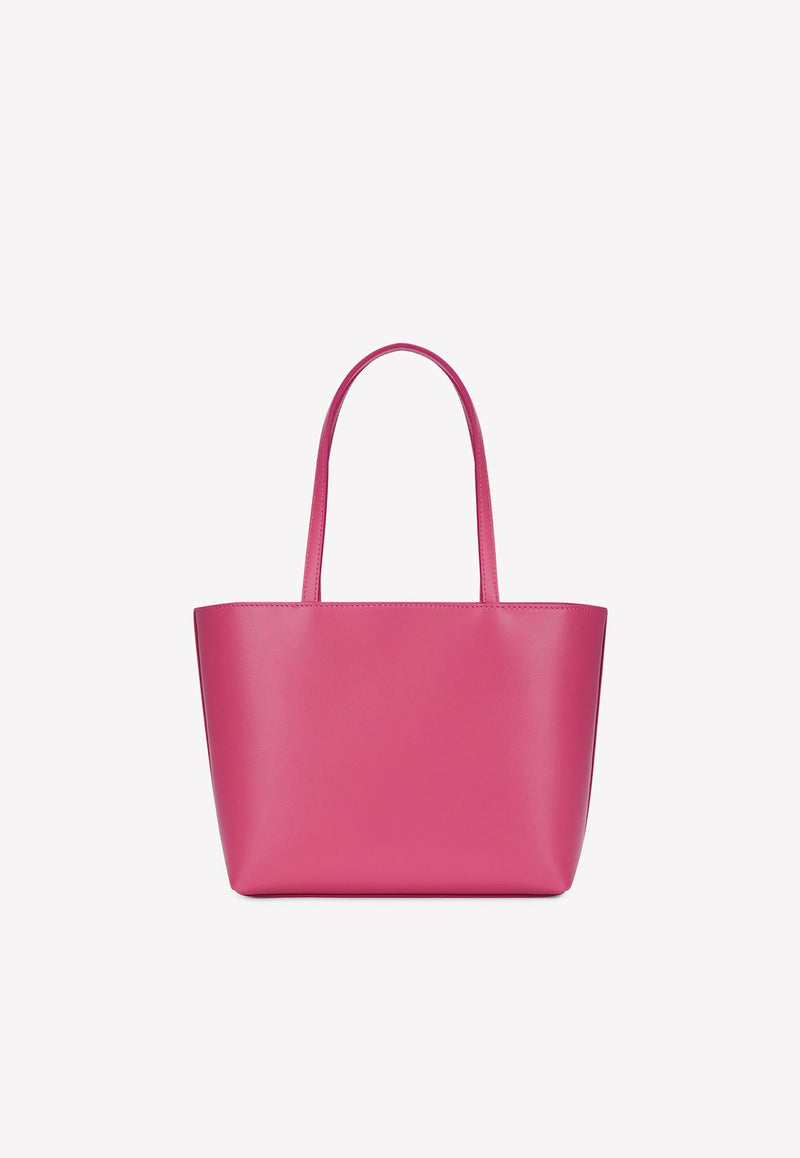 Small DG Embossed Tote Bag in Calf Leather