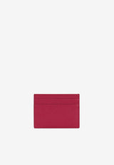Logo Plate Cardholder in Dauphine Leather