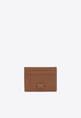 Logo Plaque Calfskin Cardholder