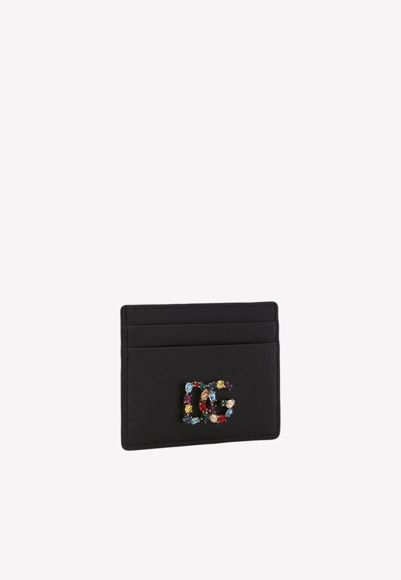 Rhinestone Embellished  DG Logo Cardholder