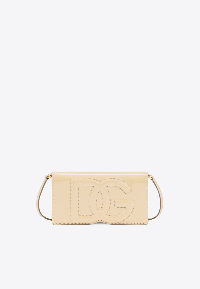 DG Logo Patent Leather Clutch