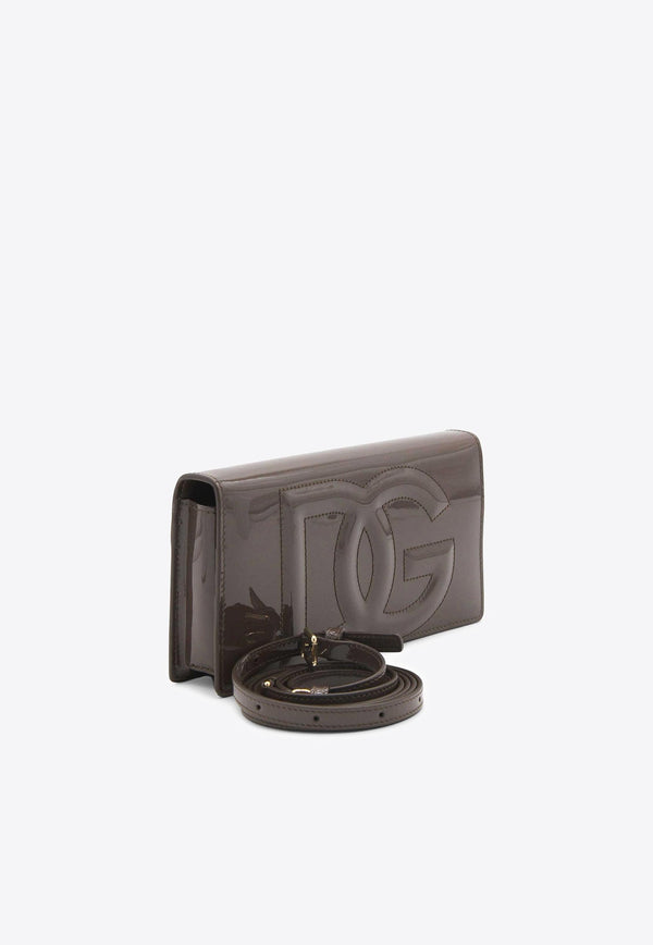 DG Logo Patent Leather Clutch