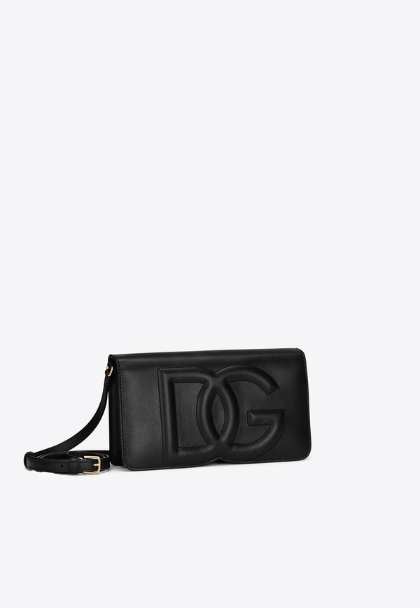 DG Logo Calf Leather Clutch