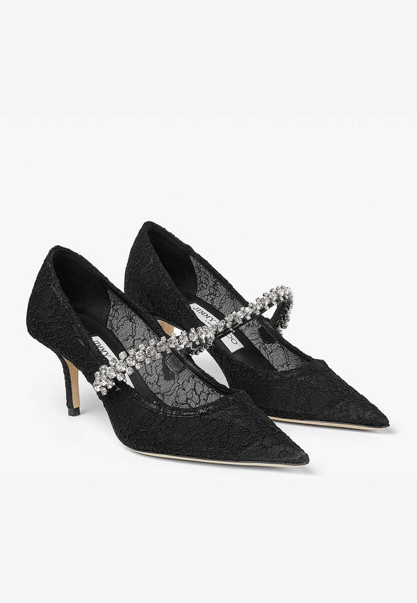 Bing 65 Crystal-Embellished Lace Pumps